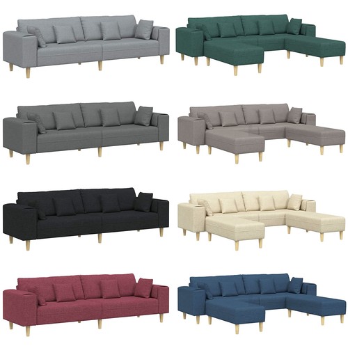 Sitzer sofa mit kissen stoff - 4-sitzer,