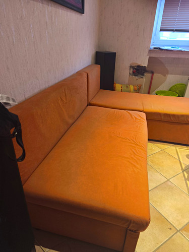 Oranges ecksofa schlafsofa - oranges,
