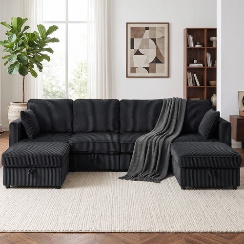 Homcom ecksofa sitzer 306 cm - ecksofa, 4-sitzer